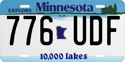 MN license plate 776UDF