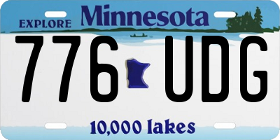 MN license plate 776UDG