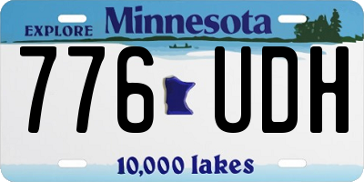 MN license plate 776UDH