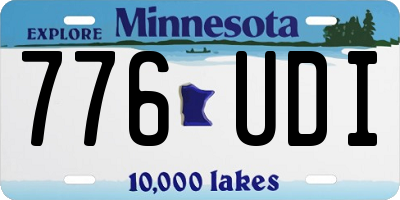 MN license plate 776UDI