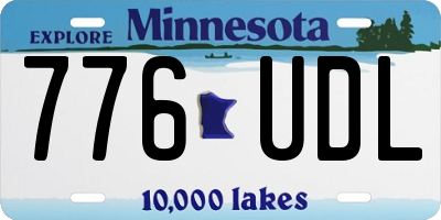 MN license plate 776UDL