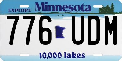 MN license plate 776UDM