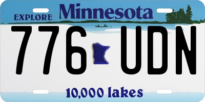 MN license plate 776UDN