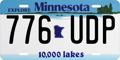 MN license plate 776UDP