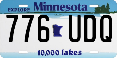 MN license plate 776UDQ