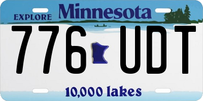 MN license plate 776UDT