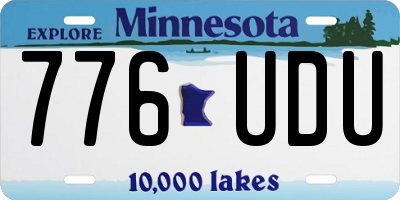 MN license plate 776UDU