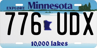 MN license plate 776UDX