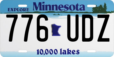 MN license plate 776UDZ