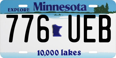 MN license plate 776UEB