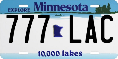 MN license plate 777LAC