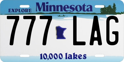 MN license plate 777LAG