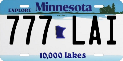 MN license plate 777LAI