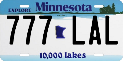 MN license plate 777LAL