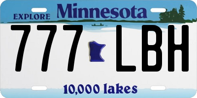 MN license plate 777LBH