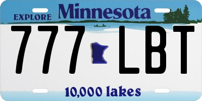 MN license plate 777LBT
