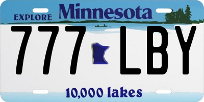 MN license plate 777LBY