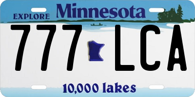 MN license plate 777LCA