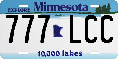 MN license plate 777LCC