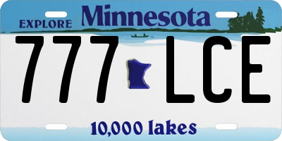 MN license plate 777LCE