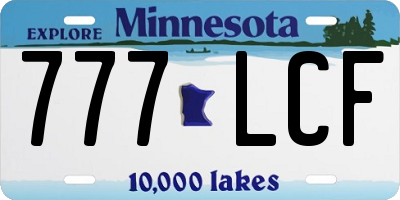 MN license plate 777LCF
