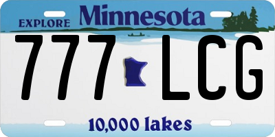 MN license plate 777LCG