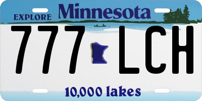 MN license plate 777LCH