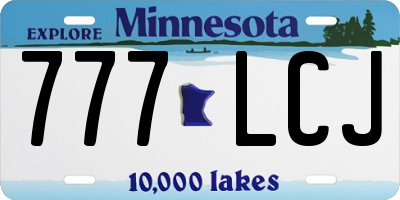 MN license plate 777LCJ