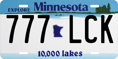 MN license plate 777LCK