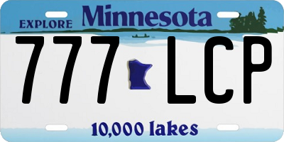 MN license plate 777LCP