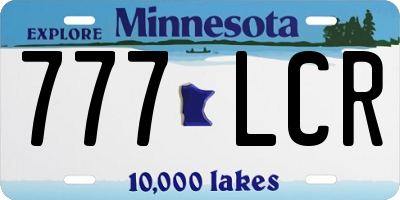 MN license plate 777LCR