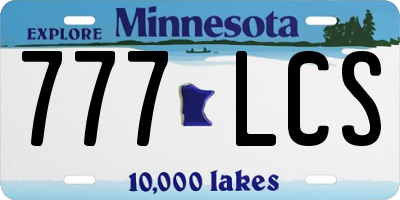 MN license plate 777LCS