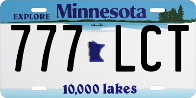 MN license plate 777LCT