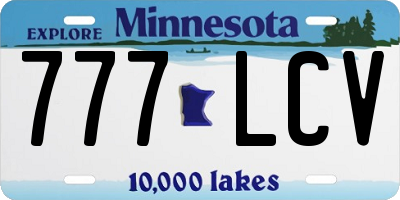MN license plate 777LCV