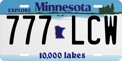 MN license plate 777LCW