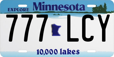 MN license plate 777LCY