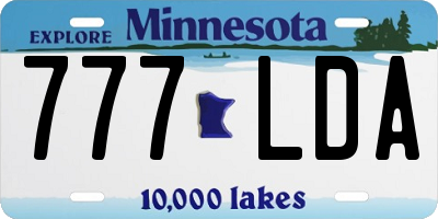 MN license plate 777LDA