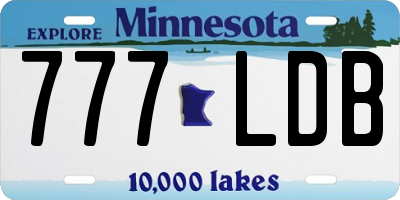 MN license plate 777LDB