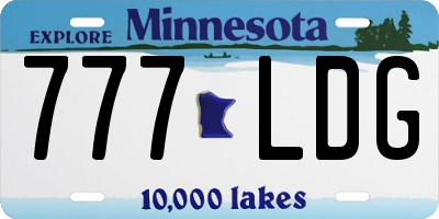 MN license plate 777LDG