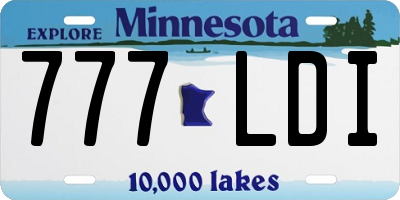 MN license plate 777LDI