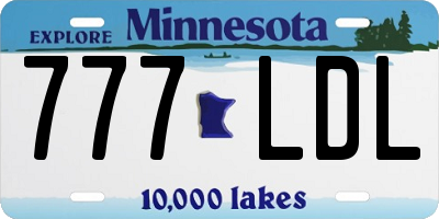 MN license plate 777LDL