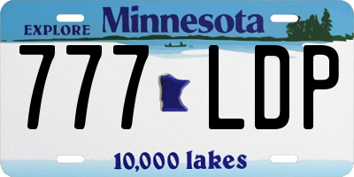MN license plate 777LDP