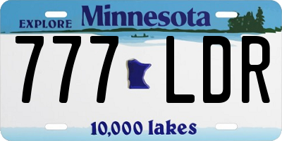 MN license plate 777LDR