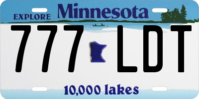 MN license plate 777LDT