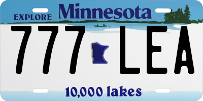 MN license plate 777LEA
