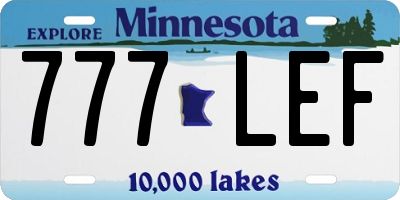 MN license plate 777LEF