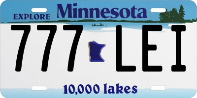MN license plate 777LEI