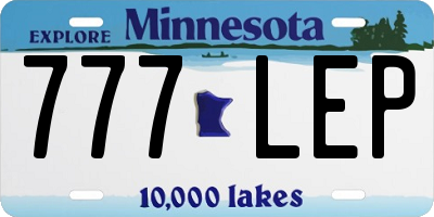 MN license plate 777LEP
