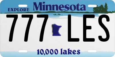 MN license plate 777LES