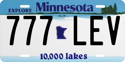 MN license plate 777LEV